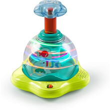 Bright Starts Press and Glow Spinner Cause And Effect Musical Baby Toy, Age 6 Months+, Multicoloured, 1 Count, Pack of 1