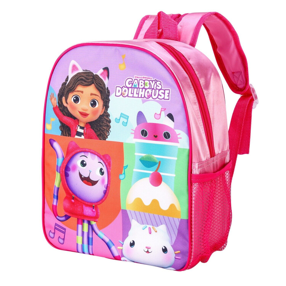 Gabby's Dollhouse Childrens Backpack School Bag Girls Pink Kids