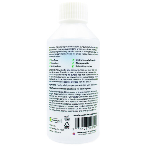 3% Food Grade Hydrogen Peroxide 250ml Unstabilized and Additive Free 1