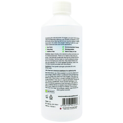 3% Food Grade Hydrogen Peroxide 500ml Unstabilized and Additive Free 1