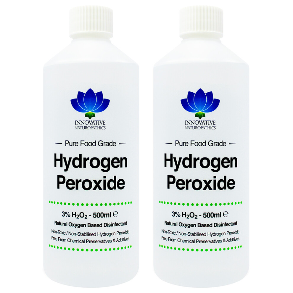 Innovative Naturopathics 3% Hydrogen Peroxide Food Grade 1L Unstabilized And Additive Free