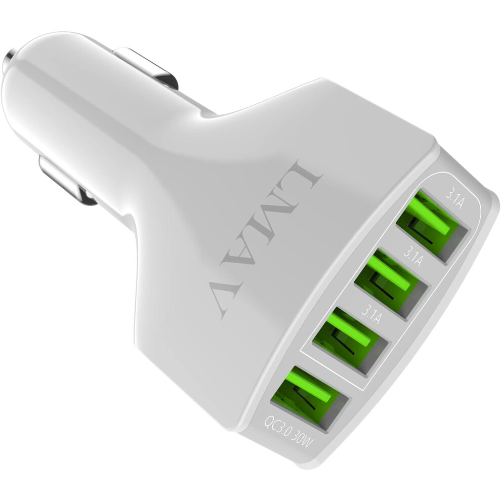 Car Charger, 4 Usb Car Charger Adapter, Qc3.0 Car Phone Charger Fast Charging Compatible With All Smartphone Tablet And Other Electronic Devices. 7386060609838