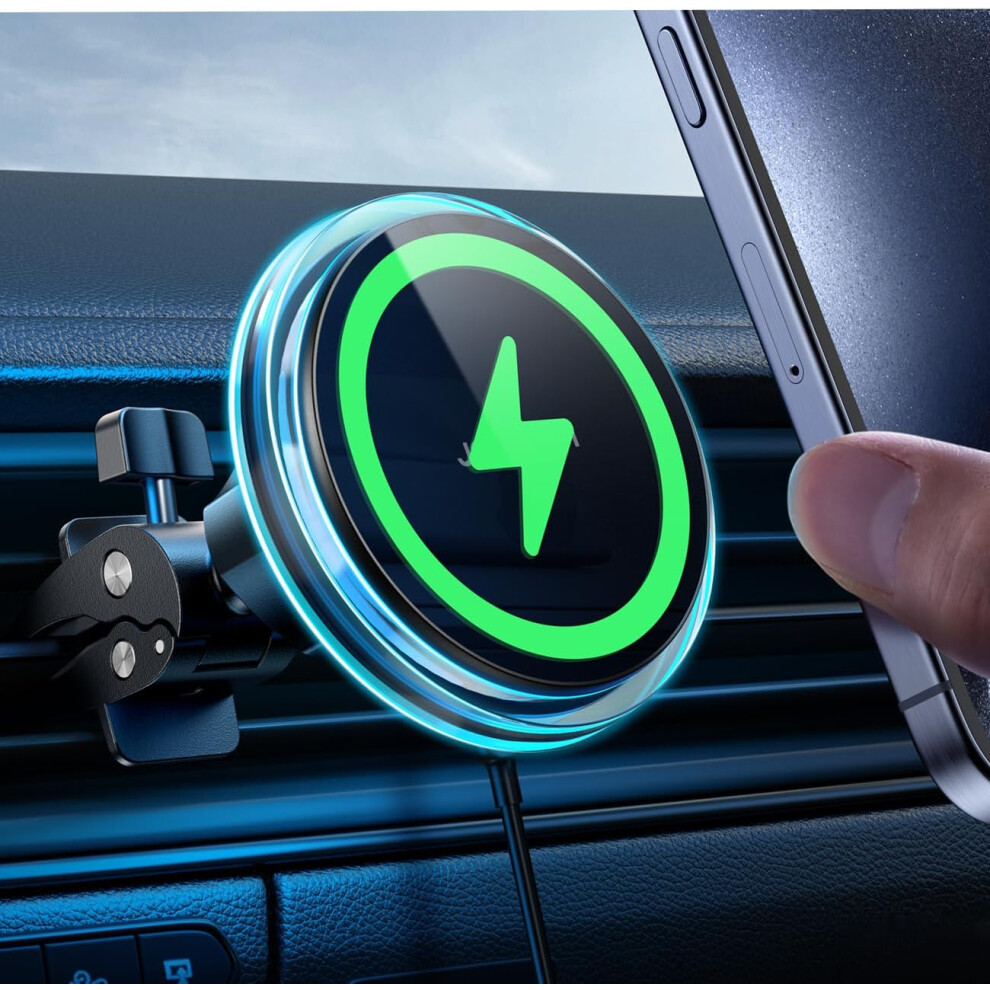 For Magsafe Car Mount Charger [15W No Heat Charging], Car Mount For Iphone Wireless Fast Charging, Magnetic Phone Mount Holder For Magsafe Charger Car 7386060610254