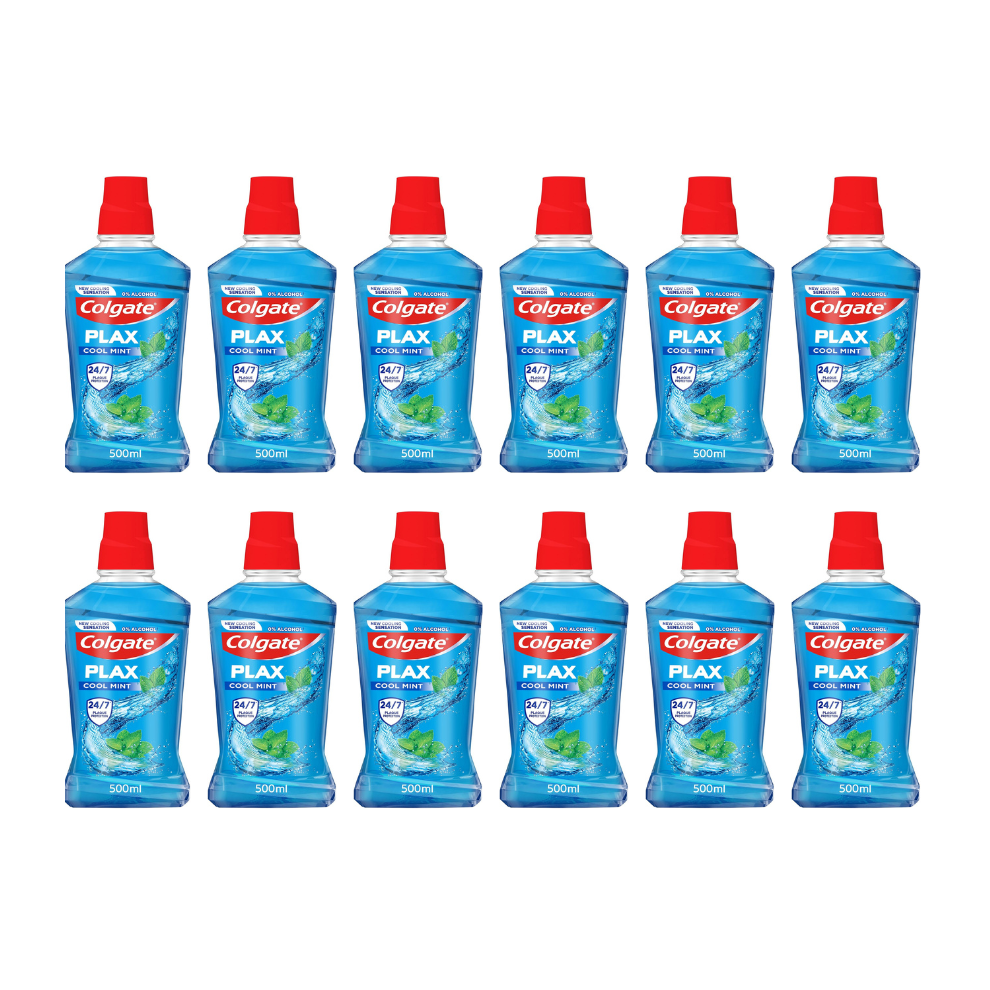 Colgate Plax Cool Mint Mouthwash 500ml x 12