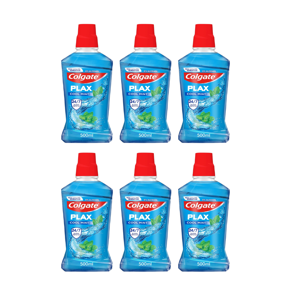 Colgate Plax Cool Mint Mouthwash 500ml x 6