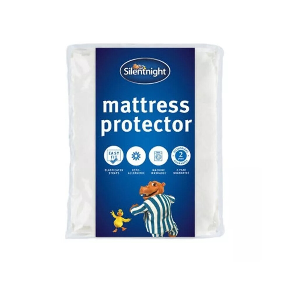 Silentnight LUXURY Elasticated Easy Fit Mattress Protector Anti Allergy King 2 YEAR GUARANTEE