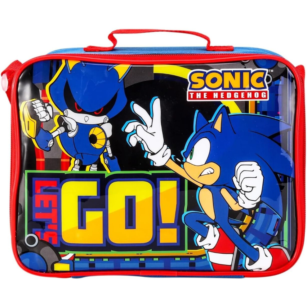 Sonic Lunch Bag Thermal Insulated Kids Lunch Box Adjustable Carry Bag