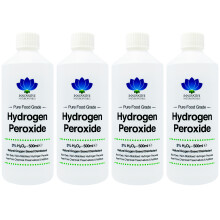 Food Grade Hydrogen Peroxide - Purest Grade 3% - 2 litres (4 x 500ml)