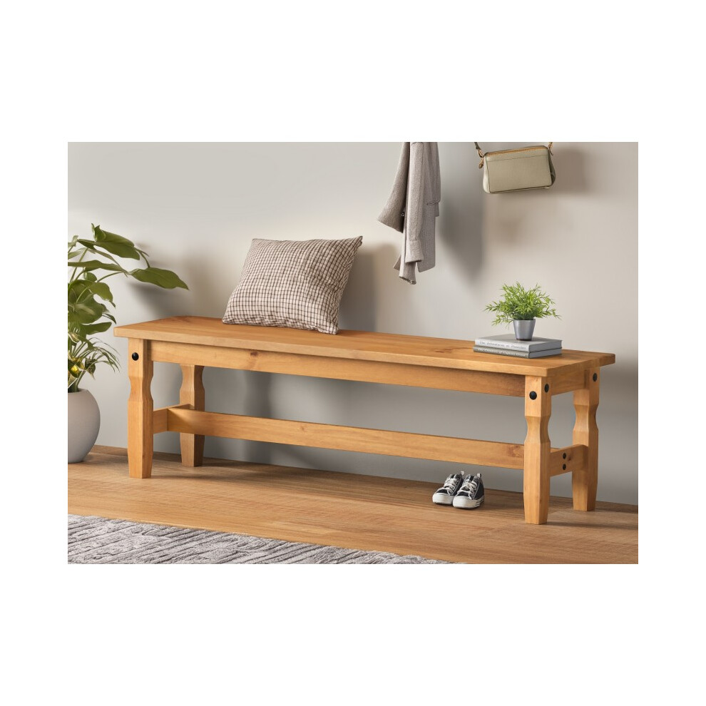 Corona 5'0" Dining Bench Solid Pine Furniture