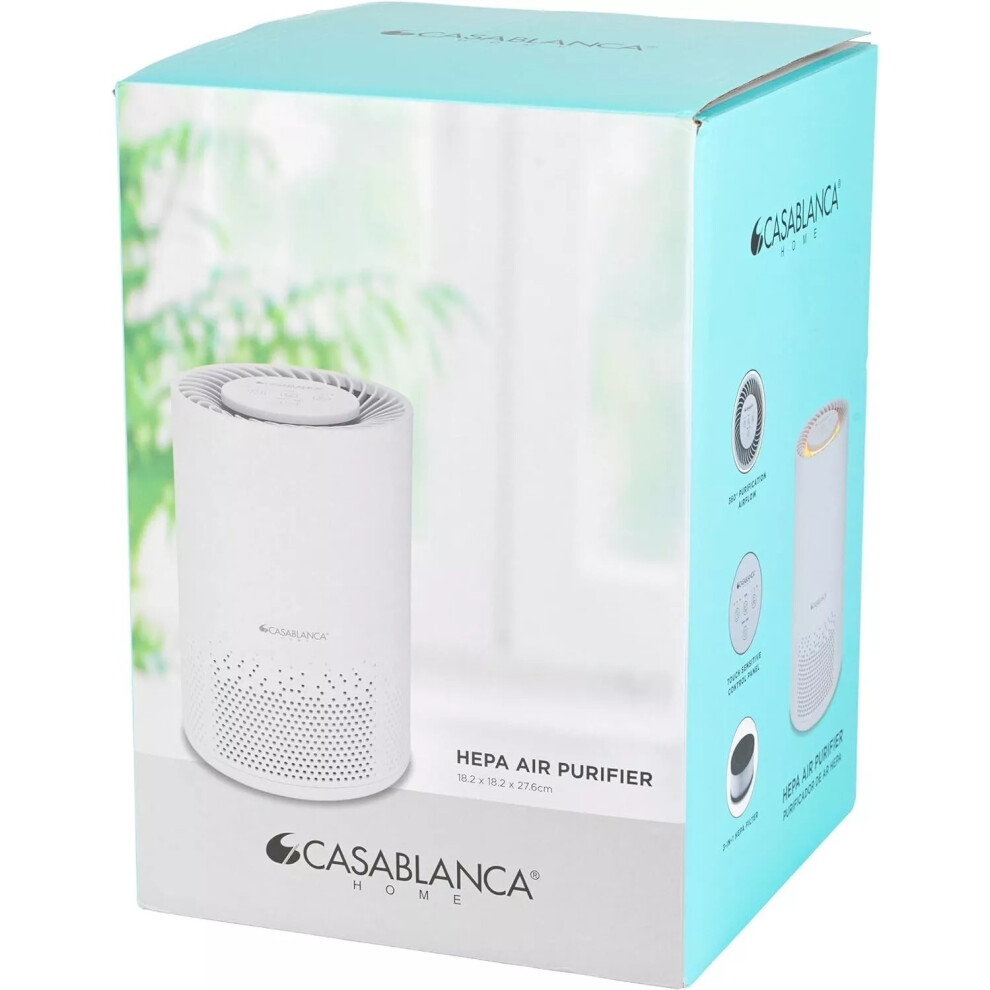 Casablanca Air Purifier 3 in 1 HEPA Filter 360 99.97% Particles Allergies Pollen