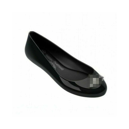 (  Black Love III,   UK 5=US7=EUR38) Ladies Flat Slip On Jelly Shoes Space Plastic Pumps Shoes