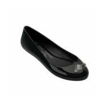 ( Black Love III, UK 6=US8=EUR39) Ladies Flat Slip On Jelly Shoes Space Plastic Pumps Shoes