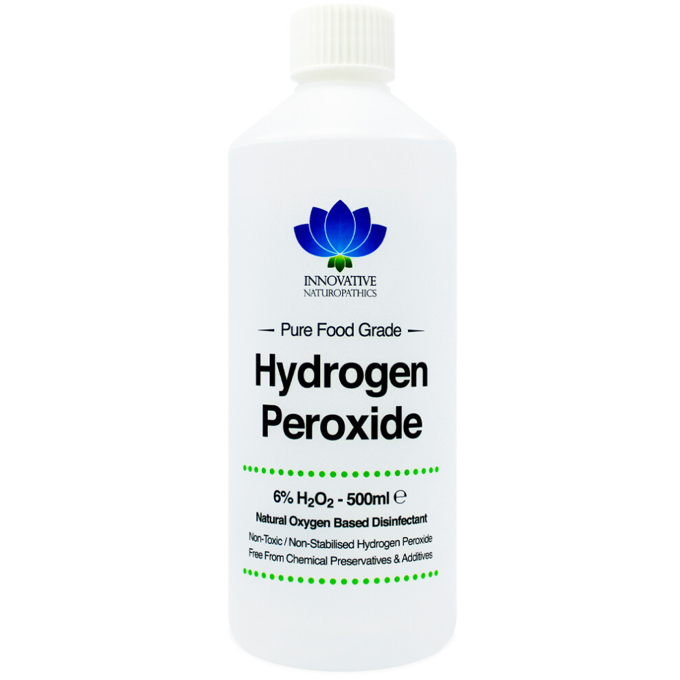 6% Food Grade Hydrogen Peroxide 500ml Unstabilized and Additive Free