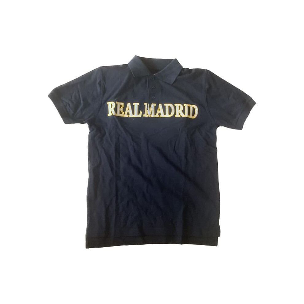 Real Madrid Official Black Polo Shirt Size Large Limited Stock