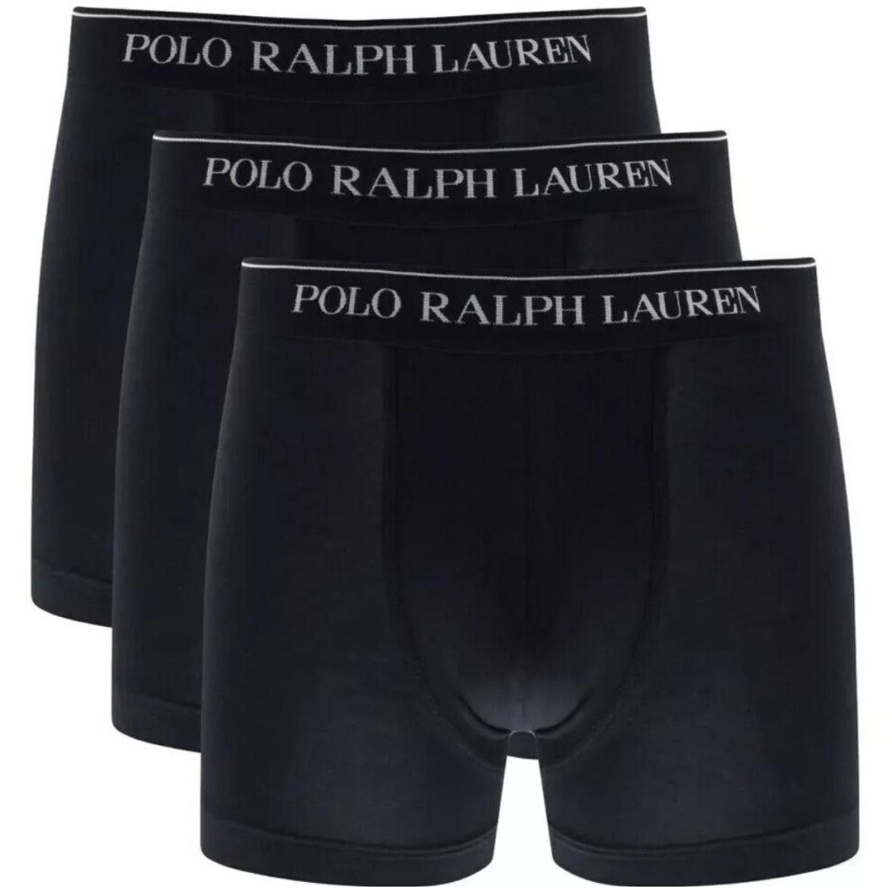 (S) Polo Ralph Lauren Classic Boxer Trunks 3Pack Black