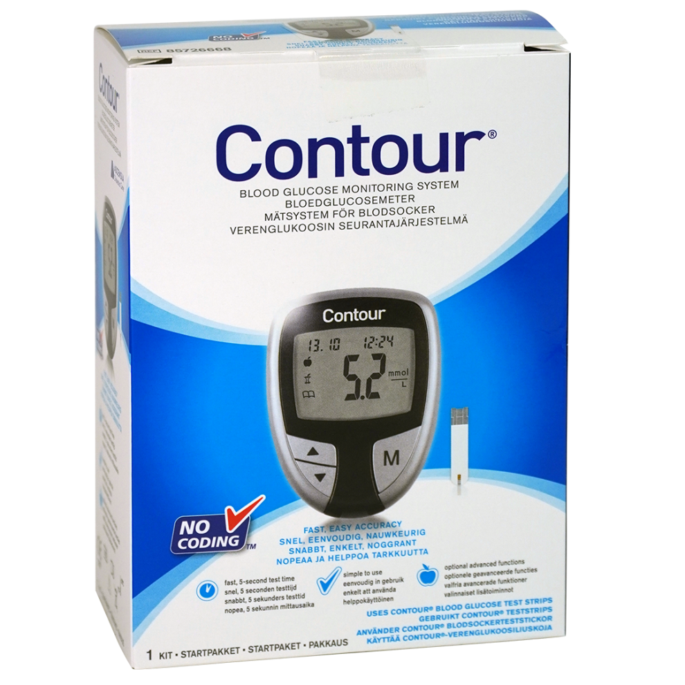 Ascensia Black Contour Blood Glucose Monitor/Meter/Premium/ Edition