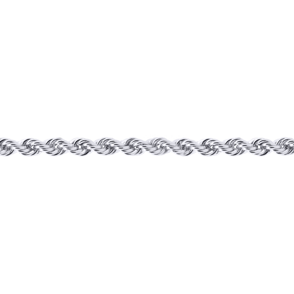 (24) Jewelco London Sterling Silver 1.5mm Gauge solid Rope Chain Necklace - ACN010