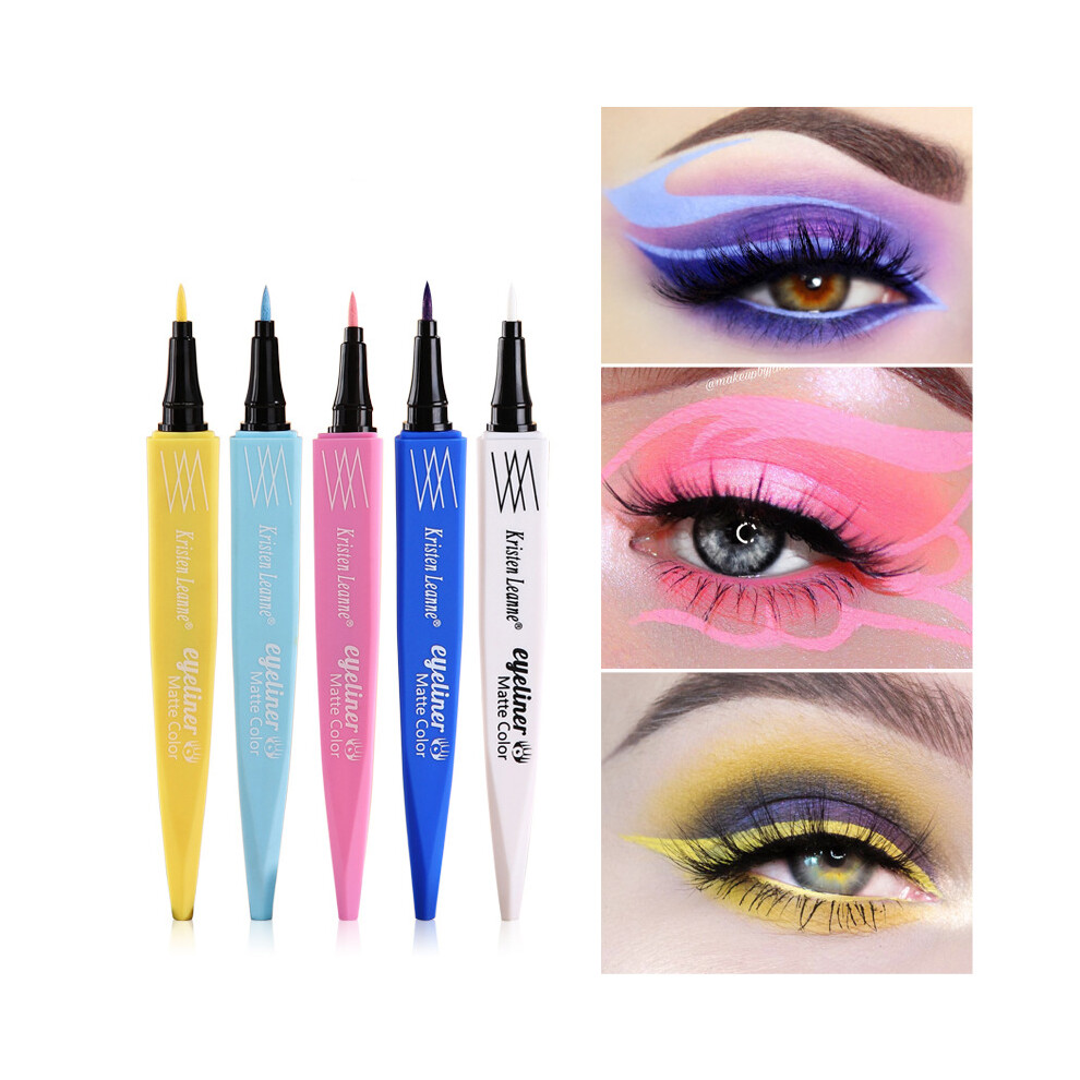 Multicoloured 8Pcs/Set Liquid Eyeliner Pen Waterproof Smudge-Proof Stage Show