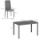 Homcom HOMCOM 5 Piece Dining Set Table and 4 Chairs Set for 4 Persons Kitchen Glasstop 2