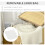 Homcom HOMCOM 100L Bamboo Laundry Basket w/ 2 Compartments Washing Baskets Natural 4