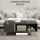 Homcom HOMCOM Coffee Table Modern Centre Table with Storage Rectangular Side Table Grey 5