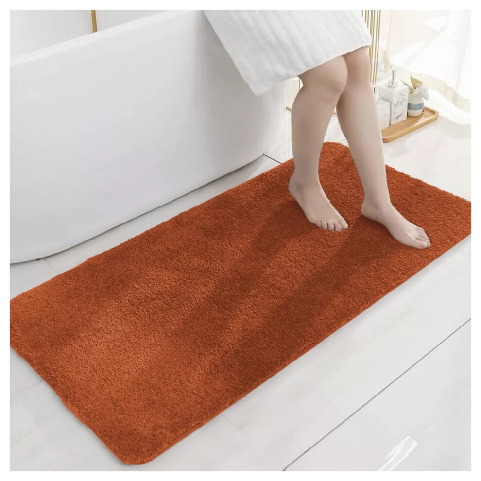 (60cm x 110cm (2ft x 3ft 7")- Mat, Orange) Extra Large Rug Soft Shaggy Living Room Carpet Mat