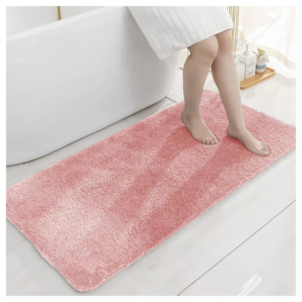 (60cm x 110cm (2ft x 3ft 7")- Mat, Pink) Extra Large Rug Soft Shaggy Living Room Carpet Mat