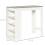 Homcom HOMCOM Bar Table Coffee Table Kitchen Dining Table with 4-Tier Shelf Grey 2