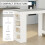 Homcom HOMCOM Bar Table Coffee Table Kitchen Dining Table with 4-Tier Shelf Grey 3