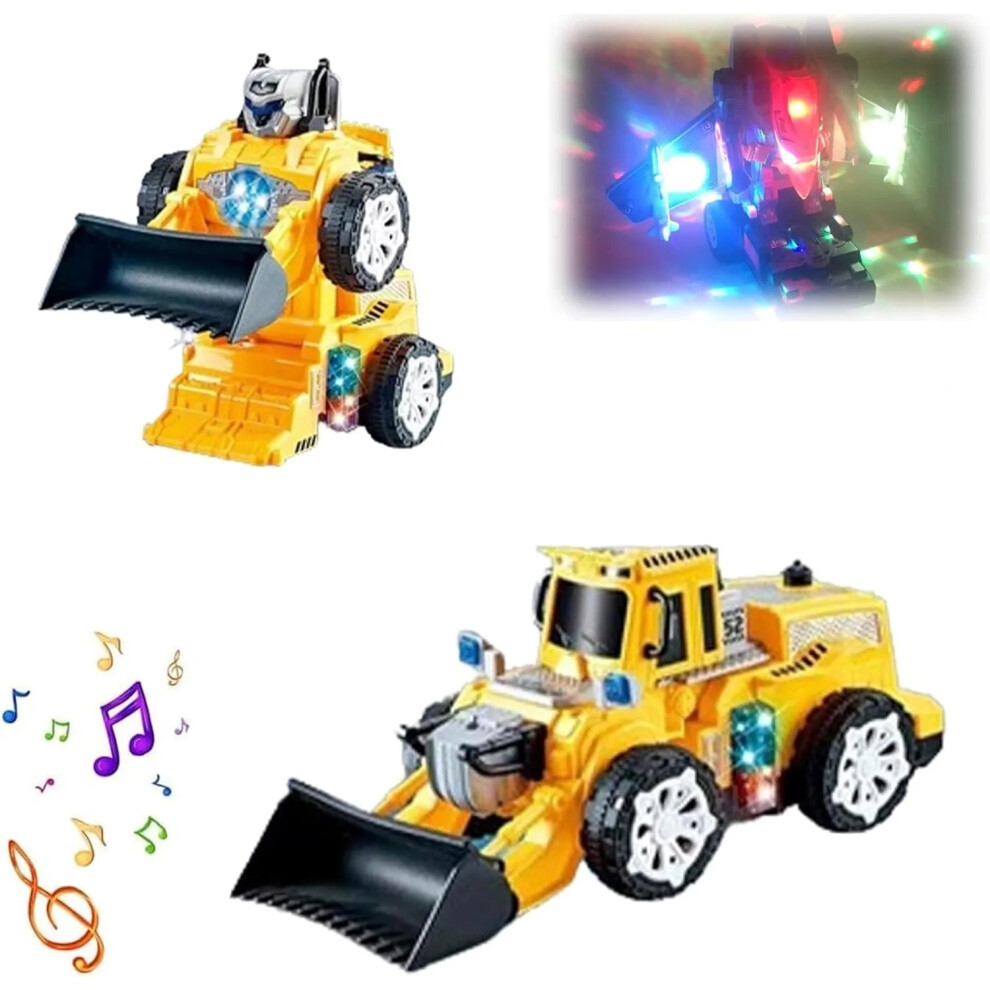 (Blue) Electric Universal Deformation Police Toy Car, Magnetic Transform Engineering Car Toy,Transform Cars with Lights and Siren-image-OPC-PF7XCWP-NEW