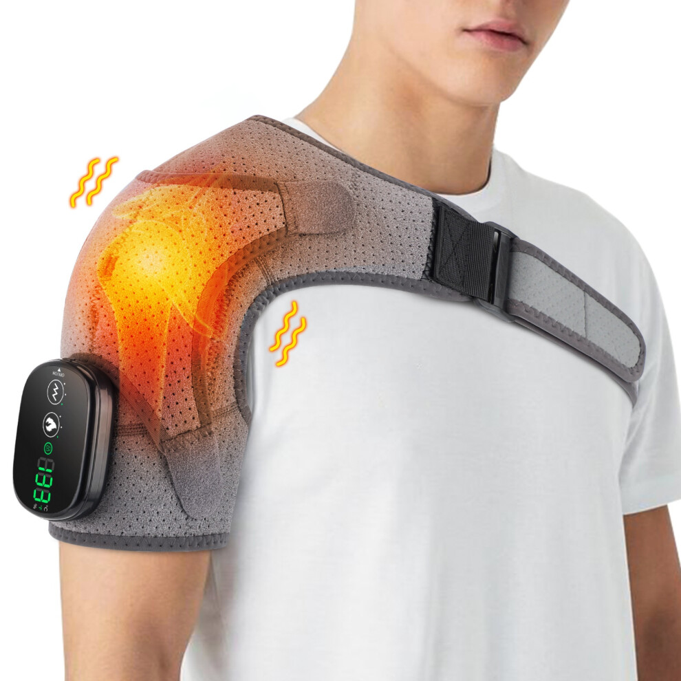 Electric shoulder warm vibrating massage protector