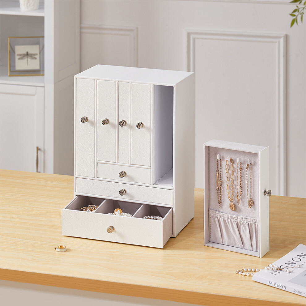 Free Standing Faux Leather Jewellery Box