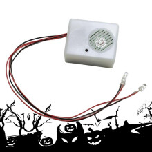 (Double lights) Halloween Sounder Voice-activated Scary Props Halloween Decoration Sound Sensor Scream Speaker Halloween Sound Sensor