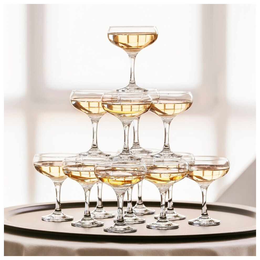 Bistro Champagne Cocktail Glasses 35 Coupe Saucers 5 Tier Tower 270ml