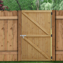Pine Wooden Garden Side Gate with Latch - 152 cm H x 91 cm W, Weather-Resistant, Paintable Natural Finish