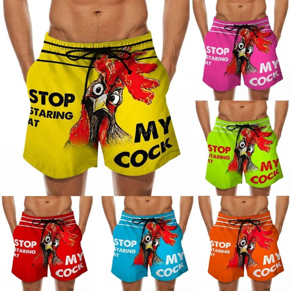 (5XL, Orange) Funny Cock Swimwear Swim Shorts Trunks Beach Swimming Board Shorts Quick Drying Pant Mens Surffing Shorts-image-OPC-PF7XHWG-NEW