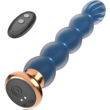 Vibrating Anal Beads Butt Plug Vibrator Anal Toys, 10 Vibration Remote Control Soft Silicone Anal Plug G Spot Stimulor&Prostate Massager