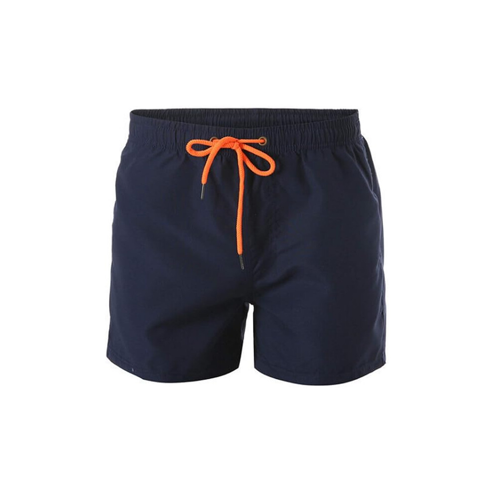 (3XL, Navy Blue) Mens Swimming Shorts Men Drawstring Festival Beach Casual Trouser Shorts Pant Mens Cotton Shorts Swimming Costume-image-OPC-PF7XJ5D-NEW