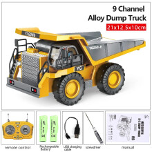 (9CH Dump 2B) 11CH RC Excavator 1:20 Remote Control Truck 2.4G Engineering Vehicle Excavator