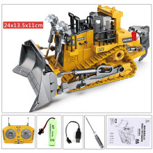 (9CH Bulldozer) 11CH RC Excavator 1:20 Remote Control Truck 2.4G Engineering Vehicle Excavator