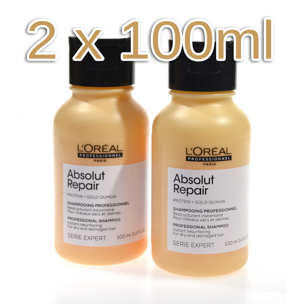 L'Oreal Absolut Repair Shampoo 100ml x 2