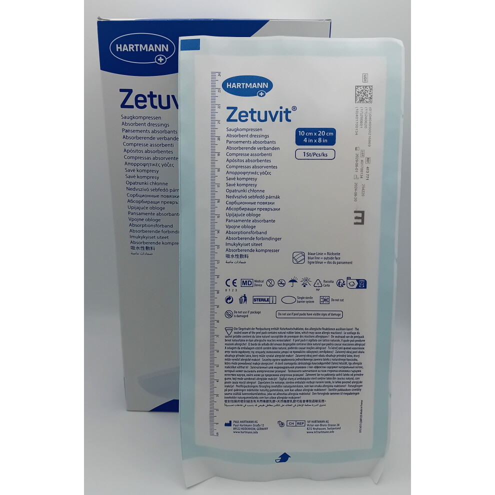 Hartmann Zetuvit E Sterile 10Cm X 20Cm Box Of 25 - Ref: 413771