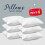6 Pack Pillows Luxury Soft Quilted Neck Back Support Stripe Pillow 1