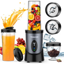 Portable Mini Blender Smoothie Maker, 900W Personal Blender Small Blender Grinder with 2x650ml Portable Blender Bottles, 2 Takeaway Lids