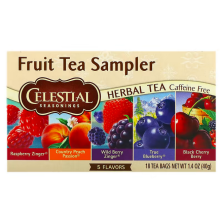 Celestial Seasonings, Fruit Tea Sampler, Caffeine Free, 5 Flavours, 18 Tea Bags