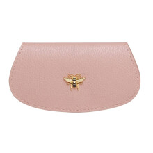 (Pink) Vegan Leather Bee Glasses Case