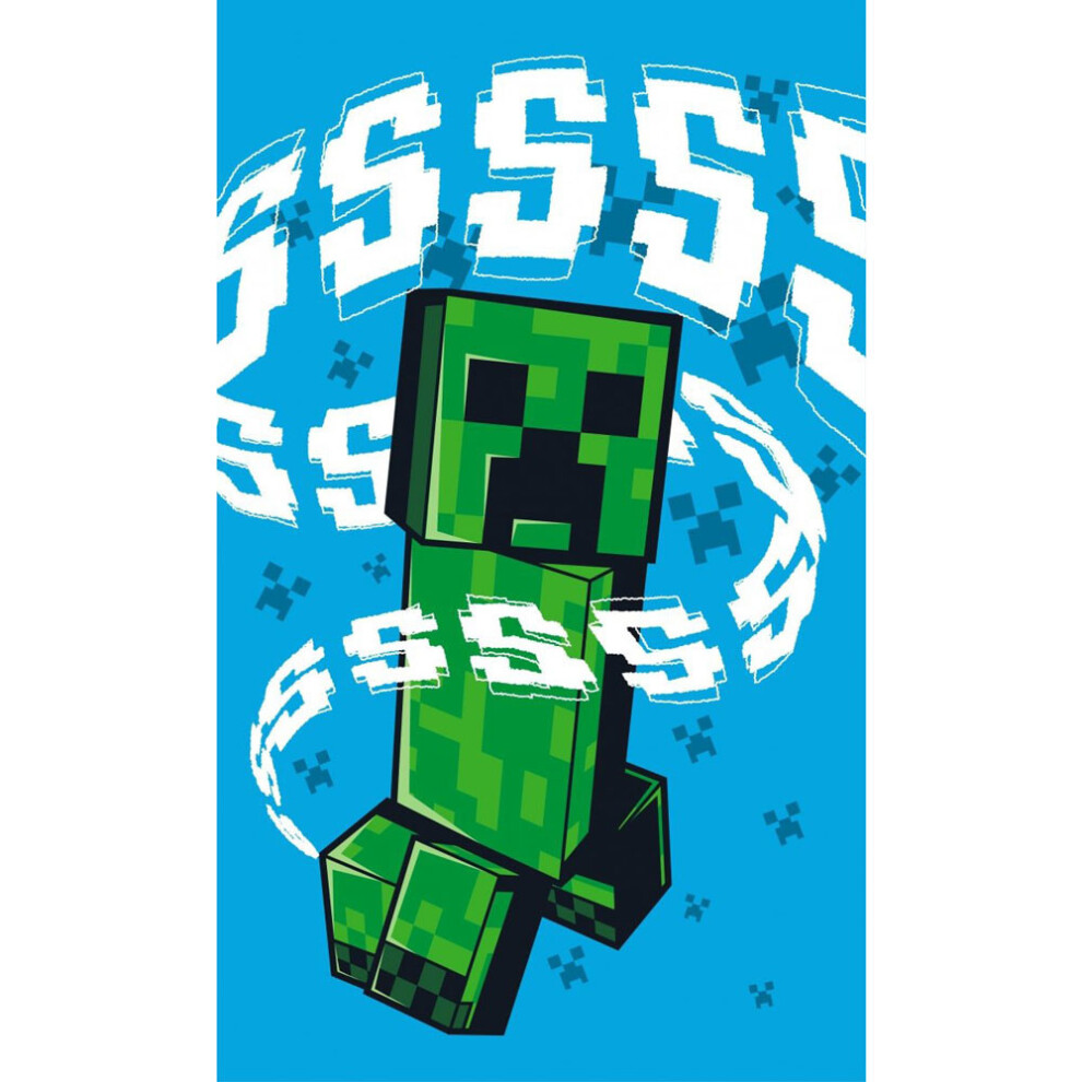 Minecraft Hostile Mob Creeper Hand & Face Towel 30 X 50 Cm 100% Cotton Multicoloured
