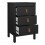 Barcelona Bedside Table 3 Drawers in Matt Black 6
