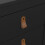 Barcelona Bedside Table 3 Drawers in Matt Black 8