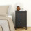 Barcelona Bedside Table 3 Drawers in Matt Black 7